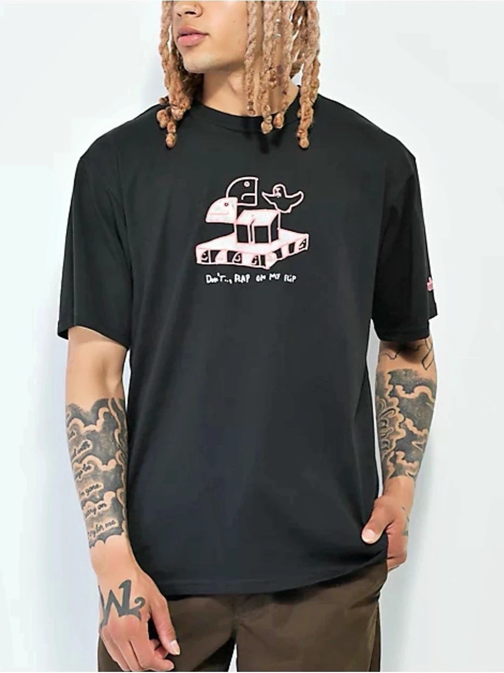 adidas Skateboarding Mark Gonzales Don't Flip Tee Black Large